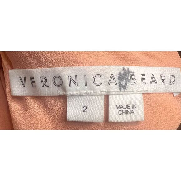 Veronica Beard Lilliana Pleated Halter Maxi Dress in Bright Coral Size 2 - Picture 5 of 6